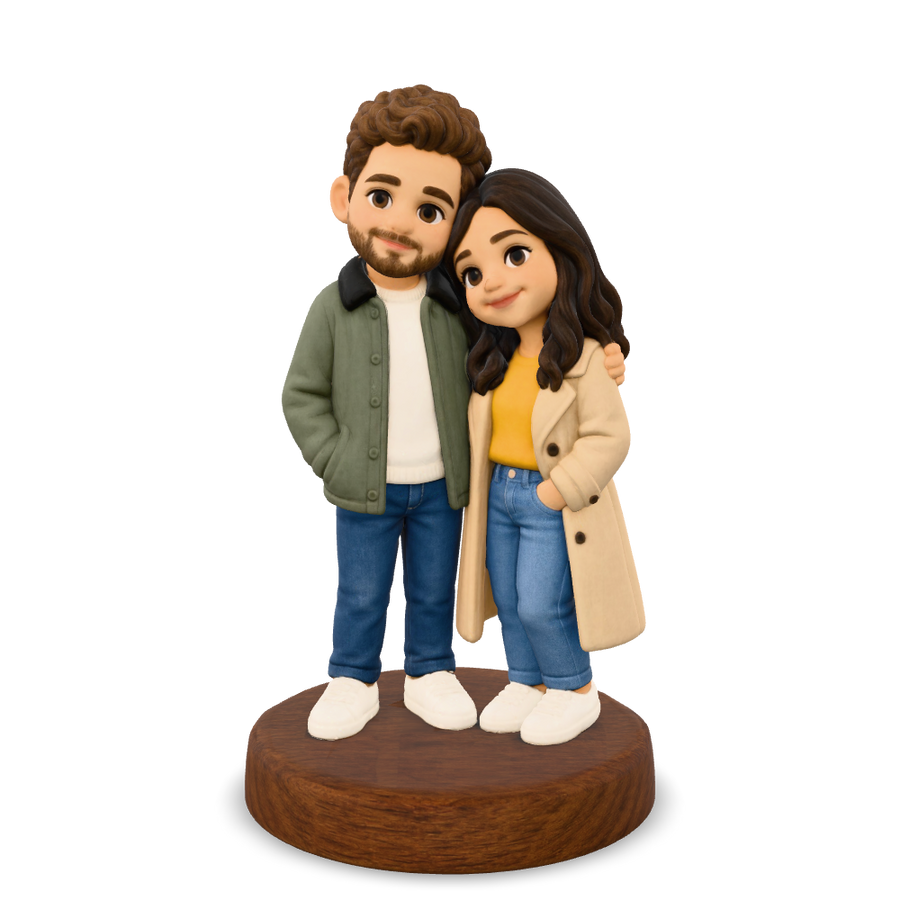 Couple figurine: matching digital 3D model