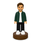 3D example: Block figure. Digital render of the interactive model, not a photograph of a finished print.