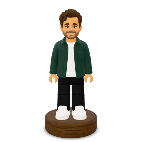3D example: Block figure. Digital render of the interactive model, not a photograph of a finished print.